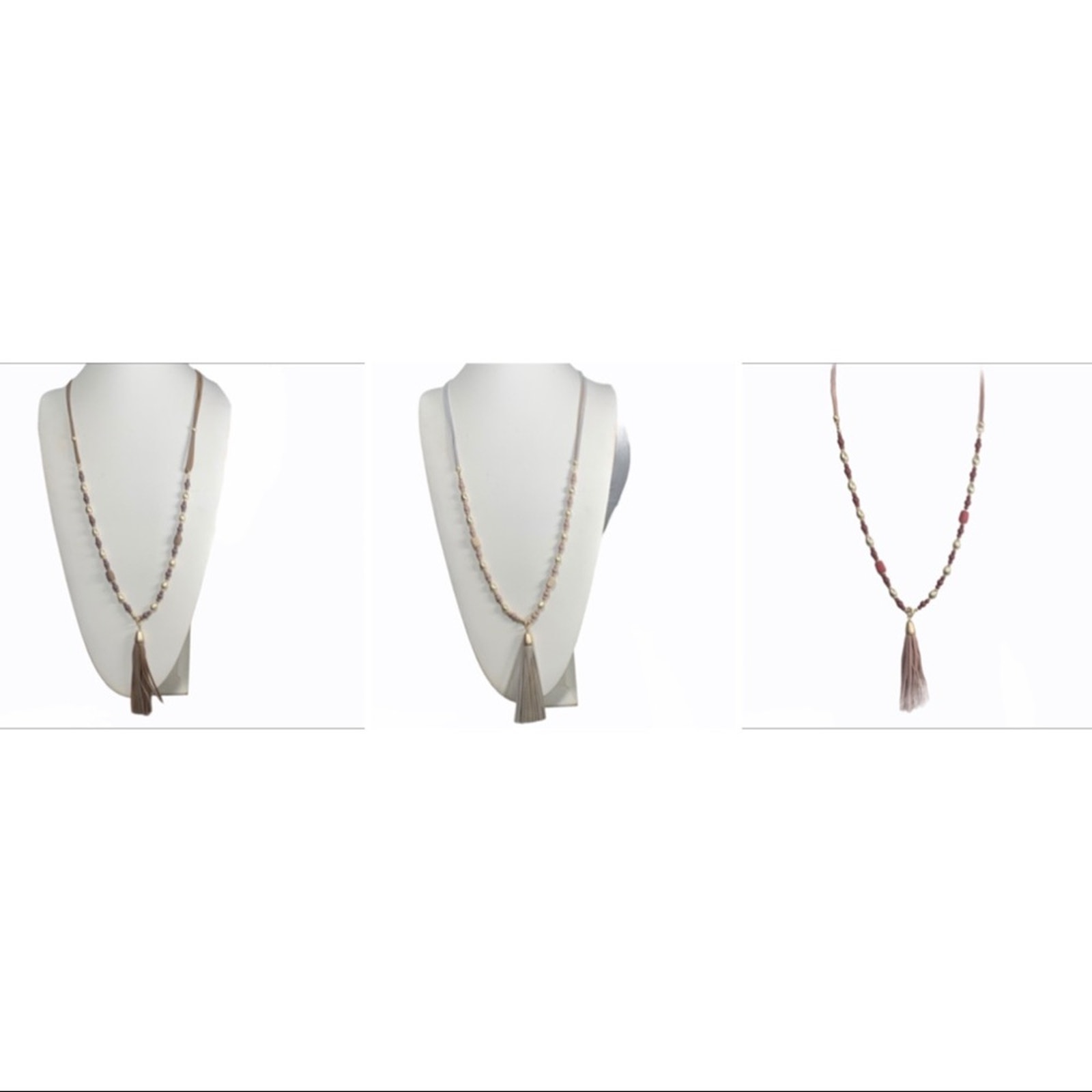 Charlie Paige Wood Bead Leather Tassel You Pick
